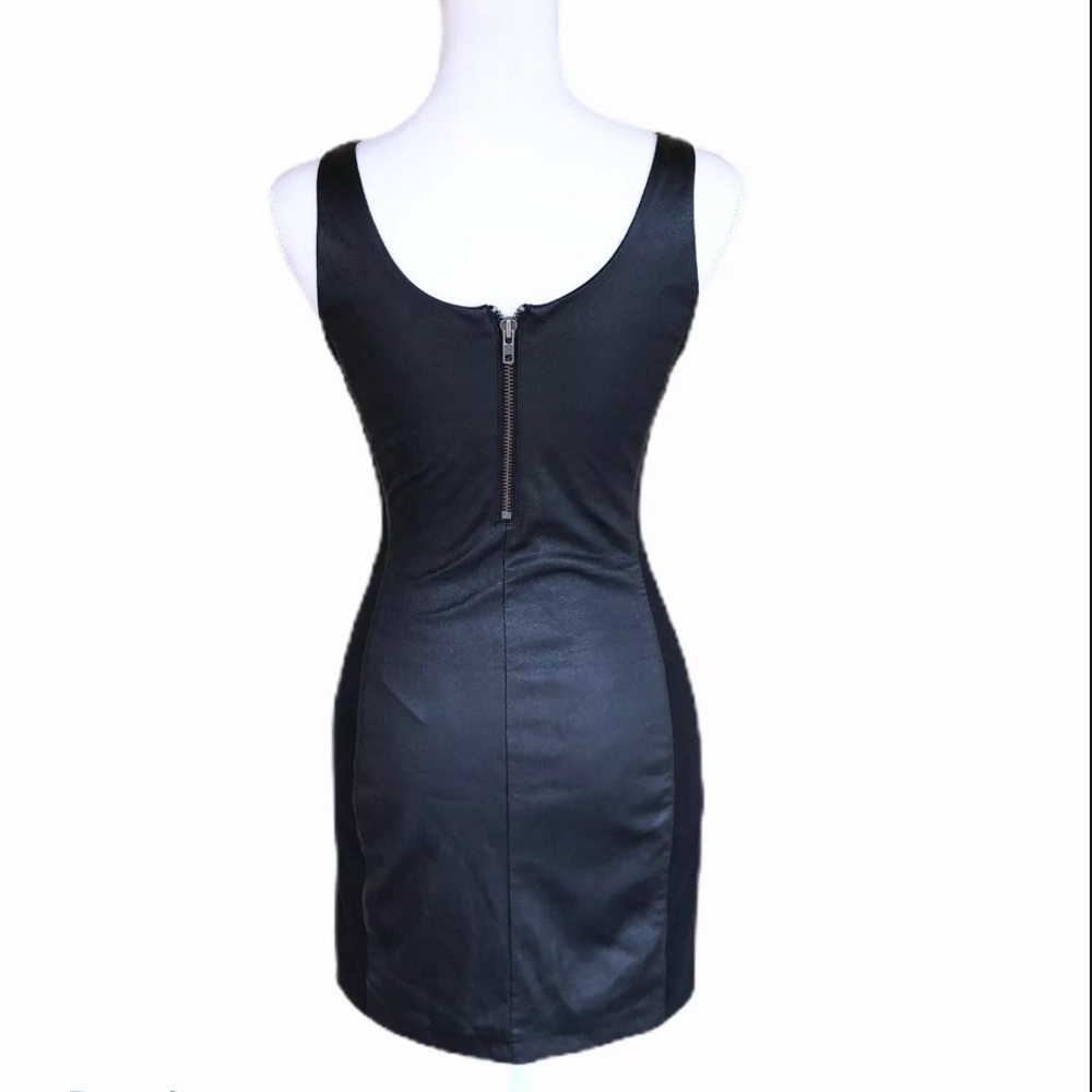 Sexy* Free People Black Faux Leather Dress - Picture 3 of 7
